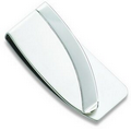 Silver Polished Money Clip with Matte Accent